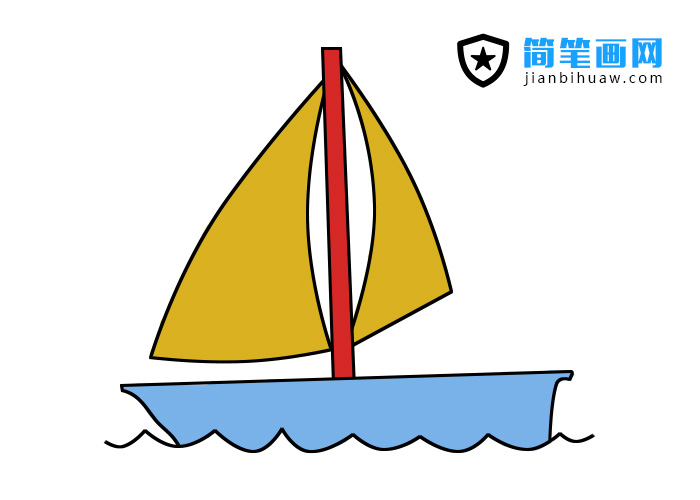 帆船簡筆畫