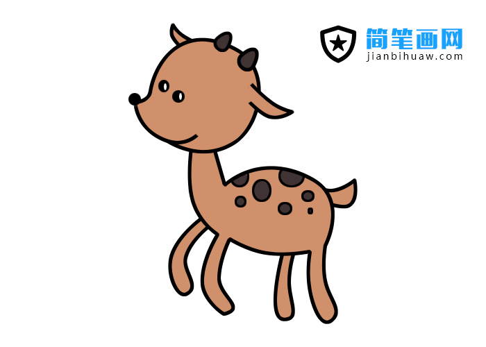 小鹿簡(jiǎn)筆畫(huà)圖片包含步驟圖