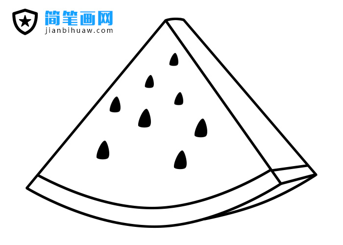 西瓜簡筆畫的畫法步驟和上色