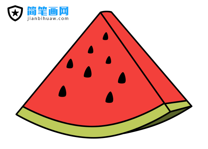 西瓜簡筆畫的畫法步驟和上色