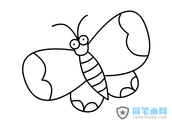 蝴蝶簡(jiǎn)筆畫(huà)含分解步驟