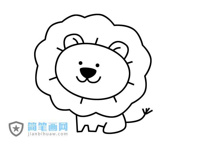 獅子簡(jiǎn)筆畫圖片