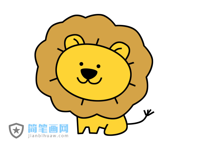 獅子簡(jiǎn)筆畫圖片