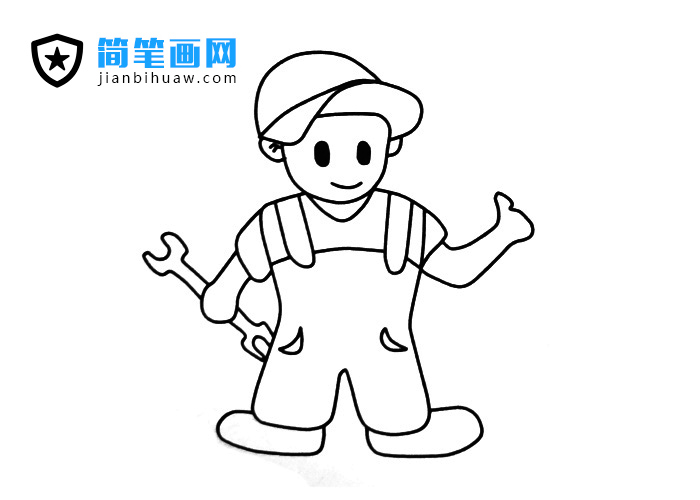 維修工人師傅簡筆畫圖片