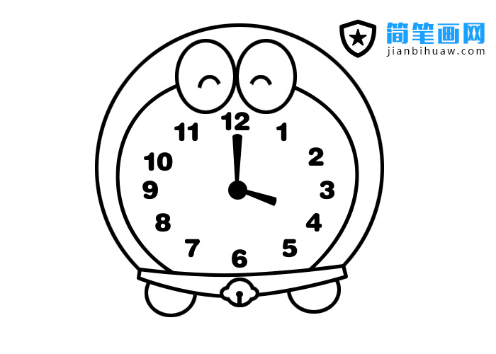 機(jī)器貓鬧鐘簡(jiǎn)筆畫圖片