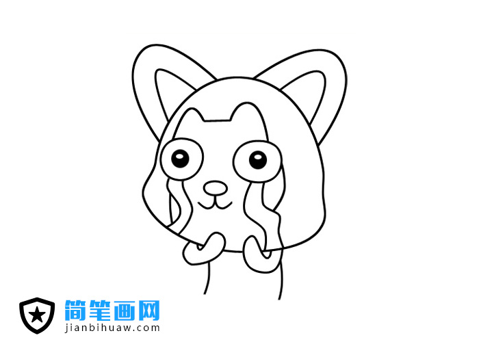 哭泣的阿貍簡(jiǎn)筆畫圖片