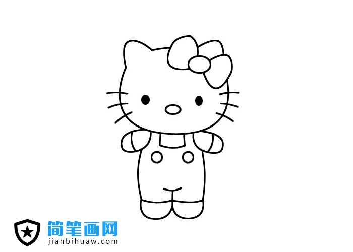 凱蒂貓簡筆畫圖片
