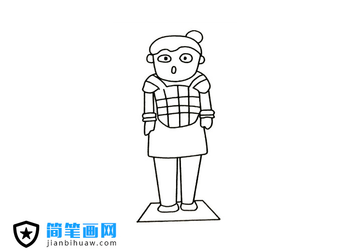 兵馬俑簡筆畫圖片