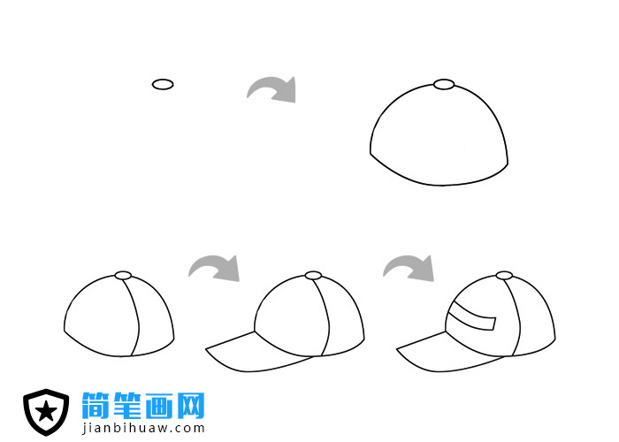 帽子簡筆畫步驟畫法