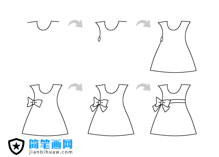 裙子簡(jiǎn)筆畫(huà)的步驟畫(huà)法