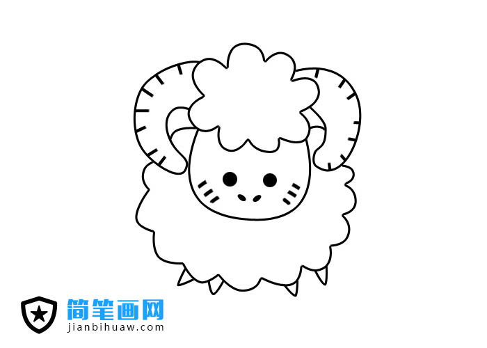 公綿羊可愛簡(jiǎn)筆畫圖片