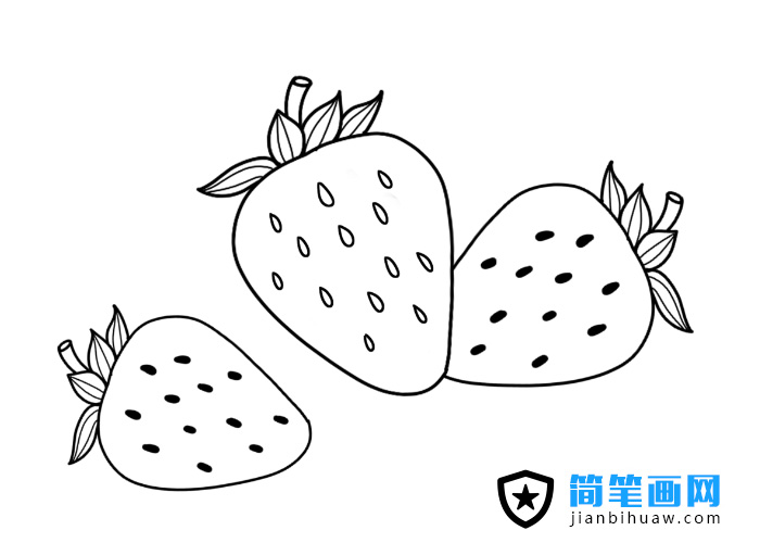草莓的簡(jiǎn)筆畫圖片