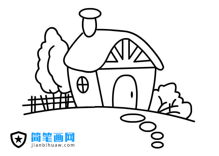 房子風(fēng)景簡筆畫圖片