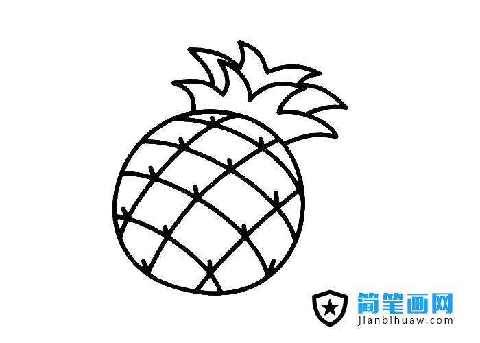 簡(jiǎn)單的菠蘿簡(jiǎn)筆畫圖片