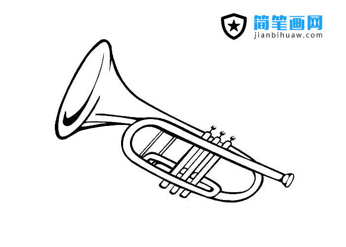 喇叭小號(hào)簡(jiǎn)筆畫圖片