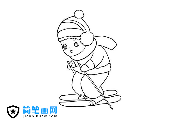一個(gè)小男孩在小男孩的簡筆畫圖片