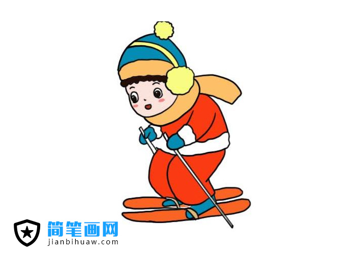 一個(gè)小男孩在小男孩的簡筆畫圖片