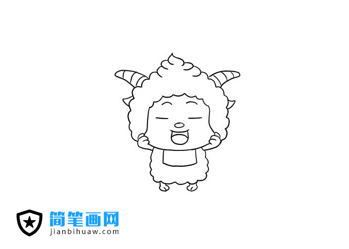 可愛(ài)的懶羊羊簡(jiǎn)筆畫(huà)圖片