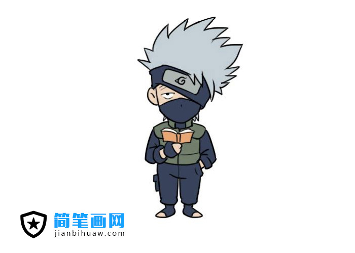 旗木卡卡西簡筆畫圖片含上色