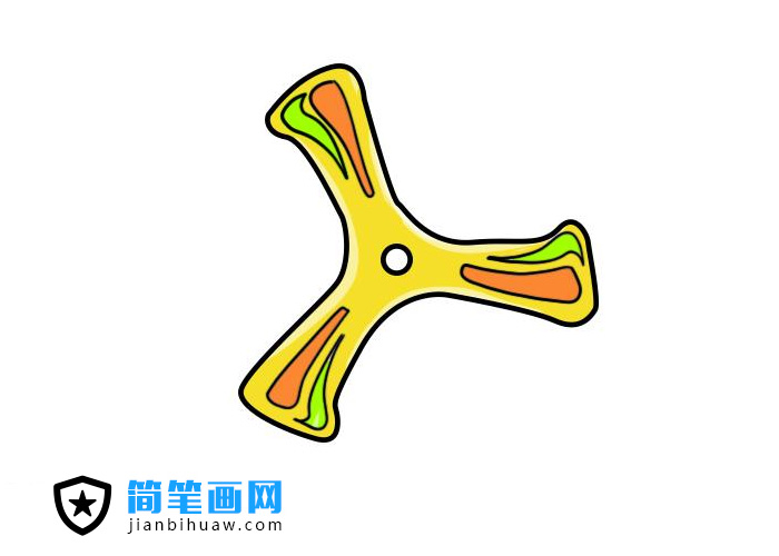 玩具回旋鏢簡筆畫圖片