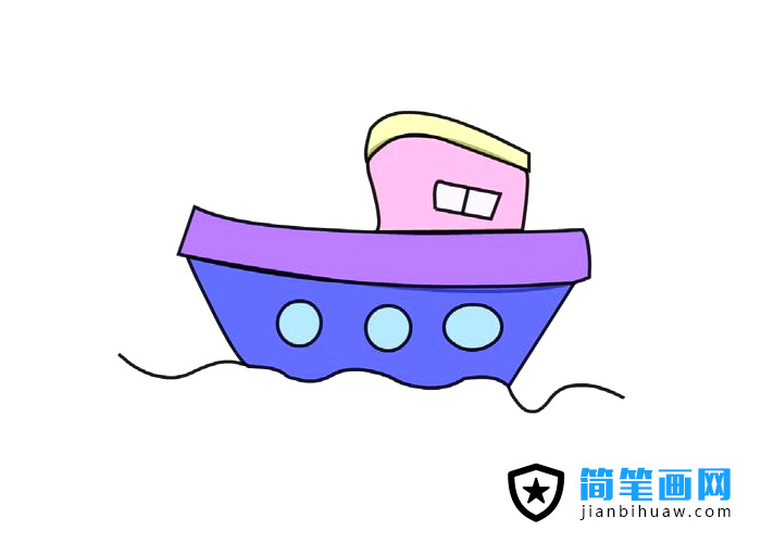 小船簡筆畫圖片