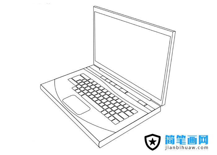 筆記本電腦簡(jiǎn)筆畫圖片
