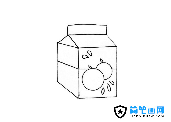 盒裝果汁簡筆畫圖片