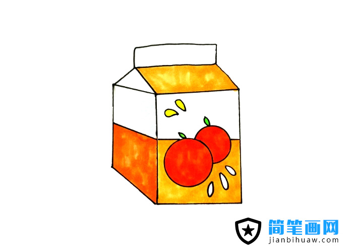 盒裝果汁簡筆畫圖片