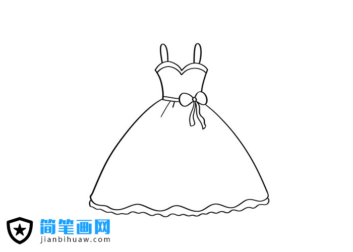 粉色禮服裙子簡(jiǎn)筆畫圖片