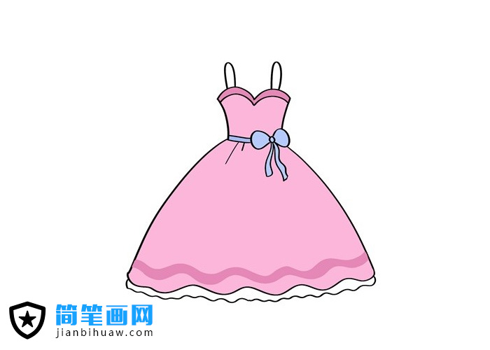 粉色禮服裙子簡(jiǎn)筆畫圖片